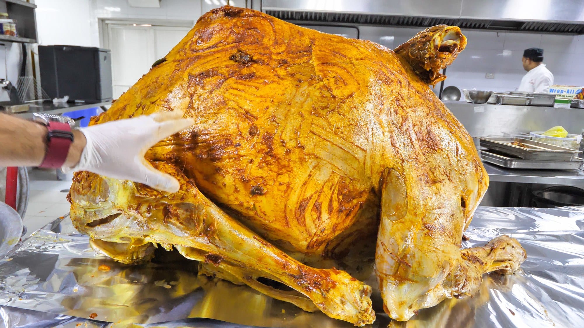 The whole camel covered in masala